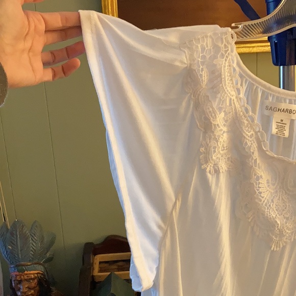 Sag Harbor wide sleeve embellished top M - Picture 7 of 15